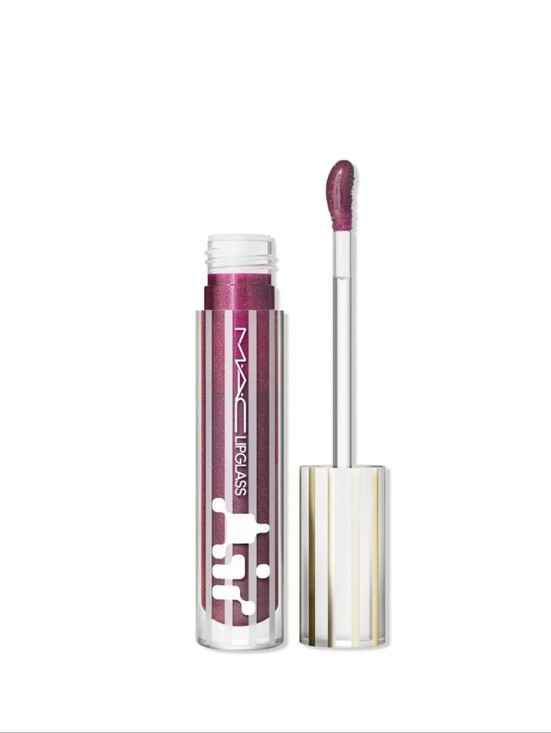 MAC Cosmetics Other - MAC Lipglass  Gloss Lipglass Air Non-Sticky Gloss Sublime/Plum with red scatter.